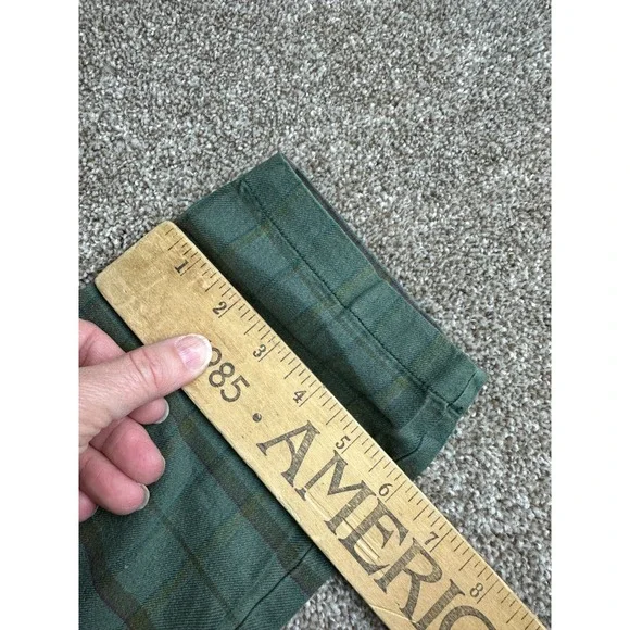 Sundance Ankle Pants Womens Size 2 Sage‎ Green Plaid Linen Blend High Waist - Picture 11 of 12